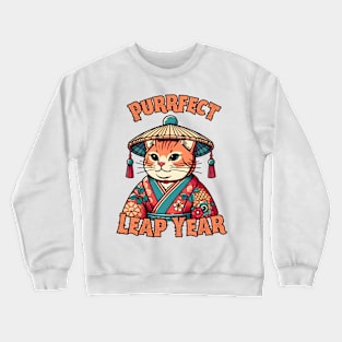 Leap year cat Crewneck Sweatshirt